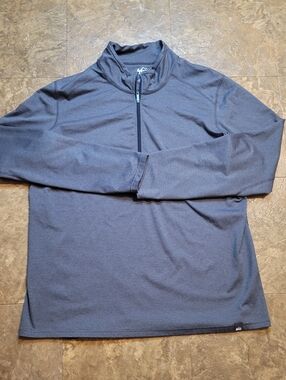 REI Pullover Shirt Mens XL Gray Long Sleeve 1/4 Zip Lightweight Activewear
